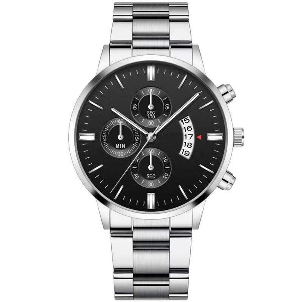 Relógio Masculino + Pulseira - Kit de Luxo